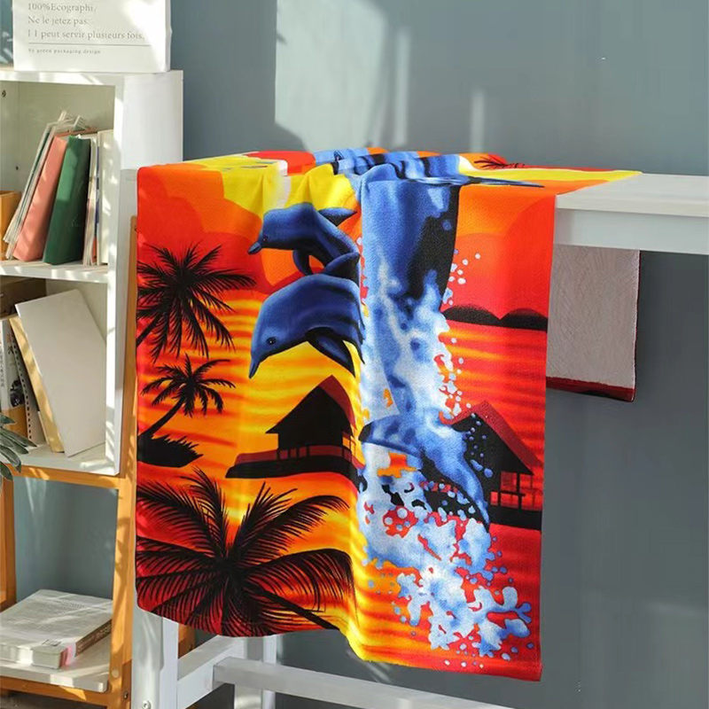 ผ้าขนหนูผ้าฝ้ายชายหาด