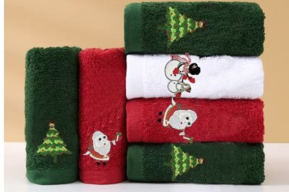 纯棉绣字浴巾 柔软 不掉色 吸水性强