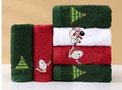 纯棉绣字浴巾 柔软 不掉色 吸水性强