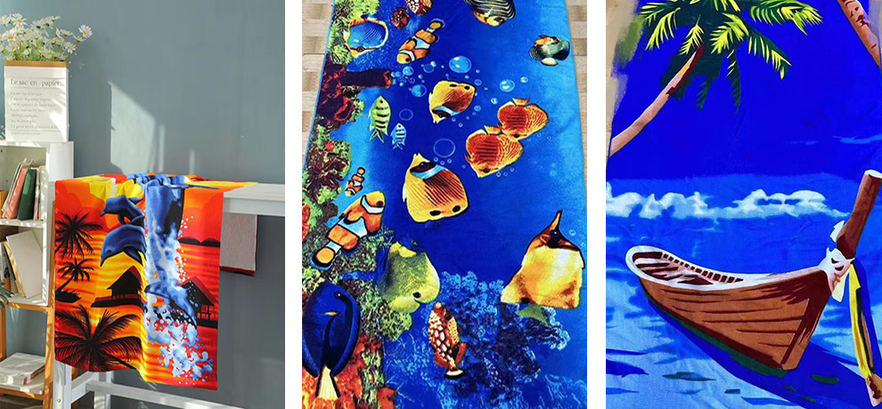 ผ้าขนหนูผ้าฝ้ายชายหาด