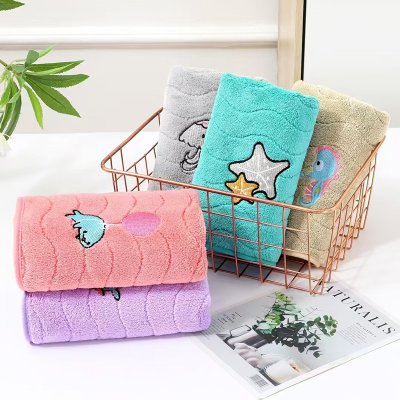 Ocean Series Coral Velvet Towel